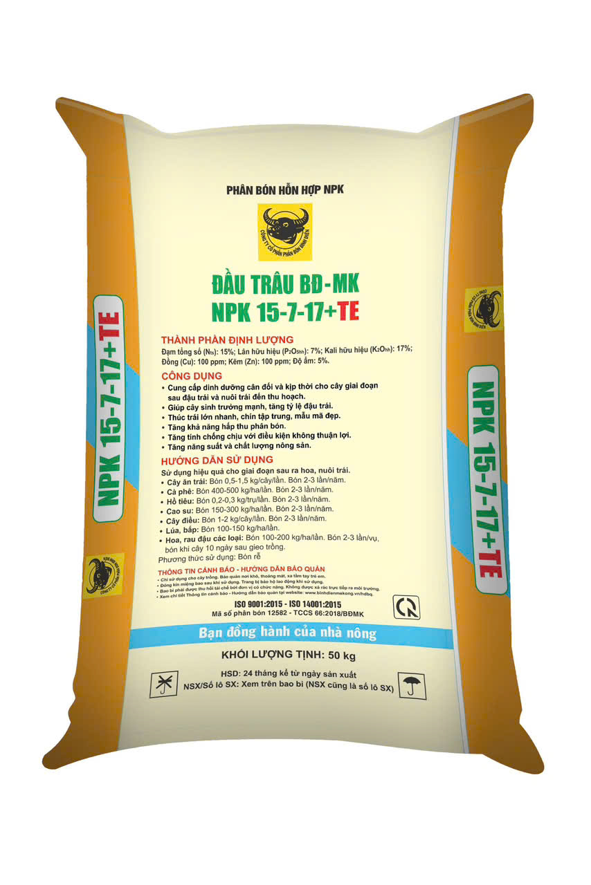 ĐẦU TRÂU BĐ-MK NPK 15-7-17+TE - Ảnh 2